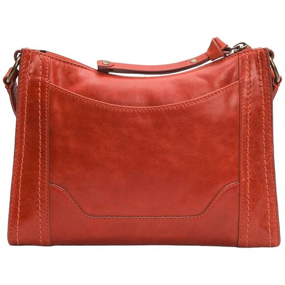 Frye Leather Studded Floral Zip Crossbody Sandstone - Picture 2 of 3